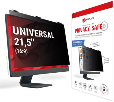 DISPLEX Privacy Safe Magnetische Screenprotector Desktop 21,5 inch - Universeel - 16:9 Zwart - 21.5