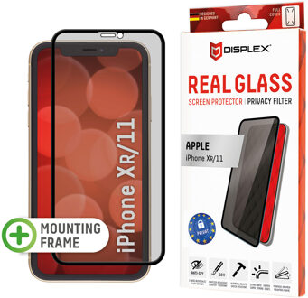 DISPLEX Screenprotector Privacy Glass voor de Apple iPhone 11 / Xr Transparant