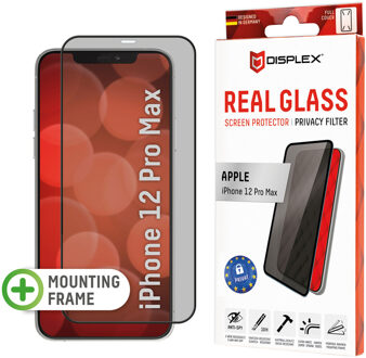 DISPLEX Screenprotector Privacy Glass voor de Apple iPhone 12 Pro Max Transparant
