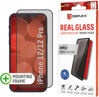 DISPLEX Screenprotector Privacy Glass voor de Apple iPhone 12 (Pro) Transparant