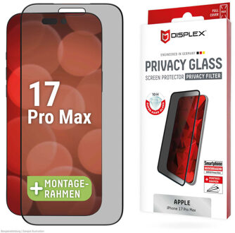 DISPLEX Screenprotector Privacy Glass voor de Apple iPhone 17 Pro Max Transparant