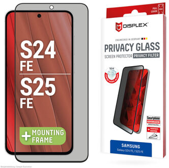 DISPLEX Screenprotector Privacy Glass voor de Samsung Galaxy S24 FE / S25 FE Transparant