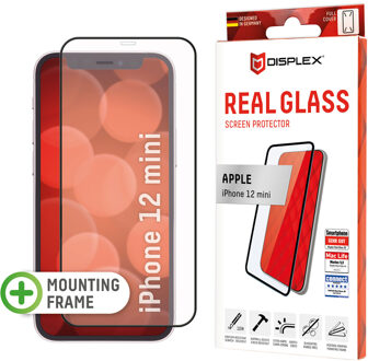 DISPLEX Screenprotector Real Glass Full Cover voor de Apple iPhone 12 Mini Transparant