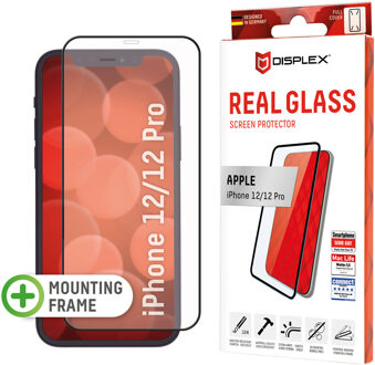 DISPLEX Screenprotector Real Glass Full Cover voor de Apple iPhone 12 (Pro) Transparant