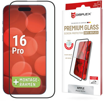 DISPLEX Screenprotector Real Glass Full Cover voor de Apple iPhone 16 Pro Transparant