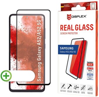DISPLEX Screenprotector Real Glass Full Cover voor de Samsung Galaxy A52(s) (5G/4G) / A53 Transparant