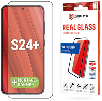 DISPLEX Screenprotector Real Glass Full Cover voor de Samsung Galaxy S24 Plus / S25 Plus Transparant