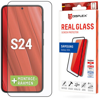 DISPLEX Screenprotector Real Glass Full Cover voor de Samsung Galaxy S25 / S24 Transparant
