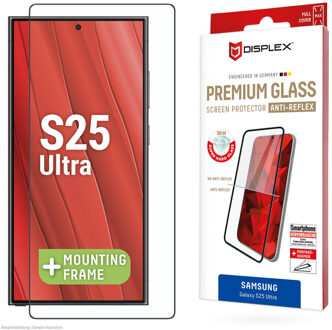 DISPLEX Screenprotector Real Glass Full Cover voor de Samsung Galaxy S25 Ultra Transparant