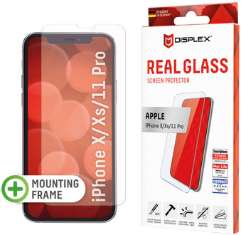DISPLEX Screenprotector Real Glass voor de Apple iPhone 11 Pro / Xs / X Transparant