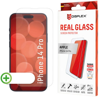 DISPLEX Screenprotector Real Glass voor de Apple iPhone 14 Pro Transparant