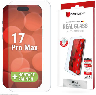 DISPLEX Screenprotector Real Glass voor de Apple iPhone 17 Pro Max Transparant
