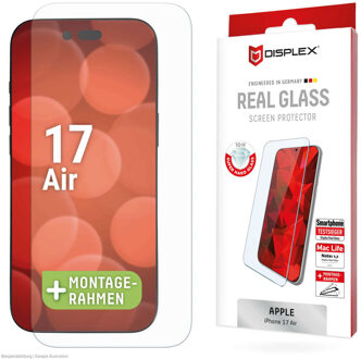 DISPLEX Screenprotector Real Glass voor de Apple iPhone Air Transparant
