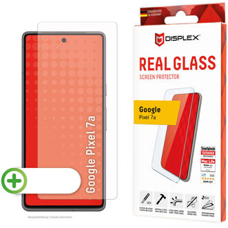 DISPLEX Screenprotector Real Glass voor de Google Pixel 7a Transparant
