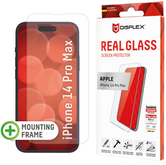 DISPLEX Screenprotector Real Glass voor de iPhone 14 Pro Max Transparant