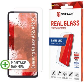 DISPLEX Screenprotector Real Glass voor de Samsung Galaxy A52(s) (5G/4G) / A53 Transparant
