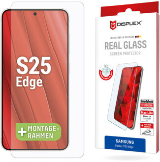 DISPLEX Screenprotector Real Glass voor de Samsung Galaxy S25 Edge Transparant