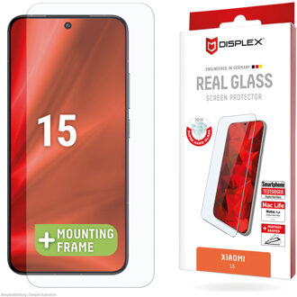 DISPLEX Screenprotector Real Glass voor de Xiaomi 15 Transparant