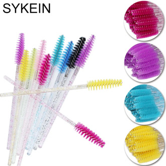 Disposable Crystal Eyelash Brush Comb 50/100 PCS Eye Lashes Extension Mascara Wands Makeup Professional Beauty Lash Tool