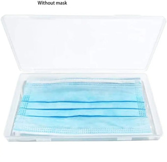Disposable Mask Storage Box Portable Dustproof Travel Rectangle Plastic Storage Box Transparent Mask Box
