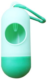 Disposable Plastic Garbage Trash Bags Cleaning Waste Bag Storage Rubbish Poop Bags Case Set Pill Shape Portable for Mommy Baby groen