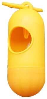 Disposable Plastic Garbage Trash Bags Cleaning Waste Bag Storage Rubbish Poop Bags Case Set Pill Shape Portable for Mommy Baby oranje