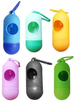 Disposable Plastic Garbage Trash Bags Cleaning Waste Bag Storage Rubbish Poop Bags Case Set Pill Shape Portable for Mommy Baby