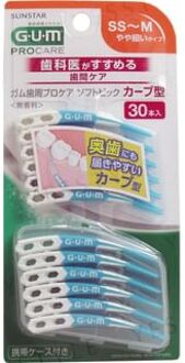 Disposable Plastic Gum Periodontal Pro Care Soft Pick Curve Type SS-M 30 pcs