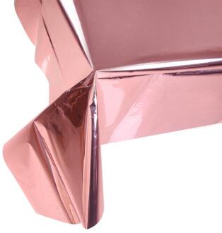 Disposable Tablecloth Christmas Halloween Party Decoration Multi-colors Metallic Foil Plastic Tablecover Rose Gold Plastic Table roos goud