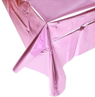 Disposable Tablecloth Christmas Halloween Party Decoration Multi-colors Metallic Foil Plastic Tablecover Rose Gold Plastic Table roze