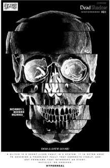 Distorted Skull Men's T-Shirt - White - M Wit