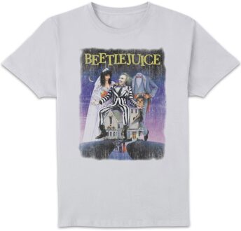 Distressed Poster T-Shirt - White - 3XL Wit