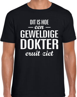 Dit is hoe een geweldige dokter eruit ziet cadeau t-shirt zwart heren 2XL