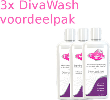 DivaWash wasmiddel voor je menstruatiecup - voordeelpak - 3 x 177ml