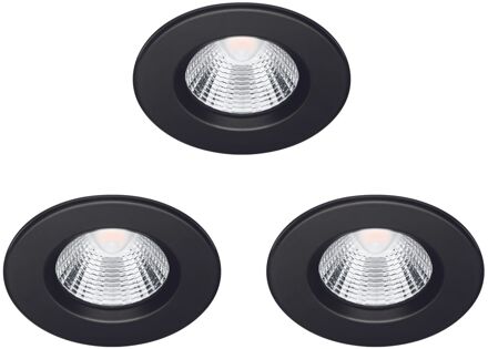 DIVE Inbouwspot LED 3x5,5W|350lm Rond Zwart