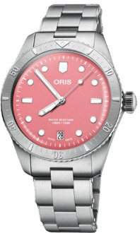 Divers Sixty-Five Roestvrijstalen Horloge Oris , Pink , Dames - ONE Size