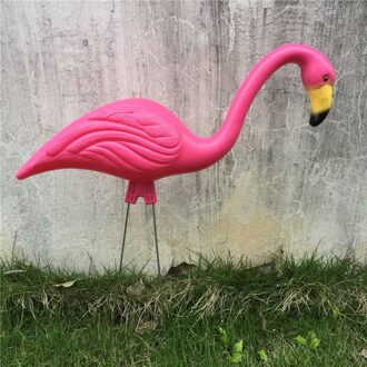 Diverse Gazon Ornament Roze Flamingo Tuur Naar Natuur Plastic Tuin Dieren Thuis Looking Down