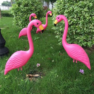 Diverse Gazon Ornament Roze Flamingo Tuur Naar Natuur Plastic Tuin Dieren Thuis Looking Up