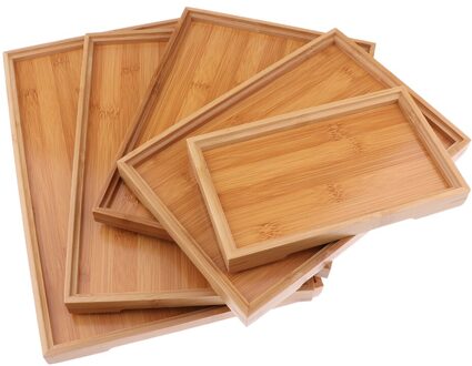 Diverse Houten Dienbladen Set Schotel Decor Voedsel Dranken Dining Bar Pub 37x26x2.6cm