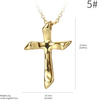 Diverse Mode Kruis Hanger Ketting Voor Vrouwen 925 Sterling Zilveren Religieuze Sieraden Oude 18K Goud Huwelijksgeschenken Diamanten goud ketting 5