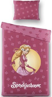 diversen Assepoester Dekbedovertrek 140 x 200 cm Rood, Wit