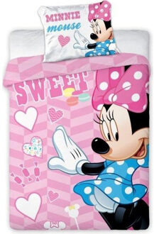 diversen Dekbedovertrek Stars 100x135cm Roze