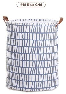 Diversen Ontvangende Vat Opslag Emmer Opbergtas Pe Coating Katoen Linnen Mode Multifunctionele Ruimte Spaarders Huishouden blauw plaid