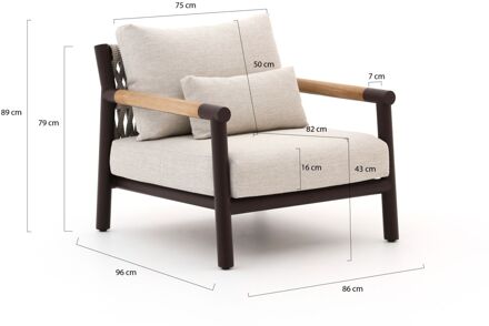 Divina lounge tuinstoel - Laagste prijsgarantie! Taupe