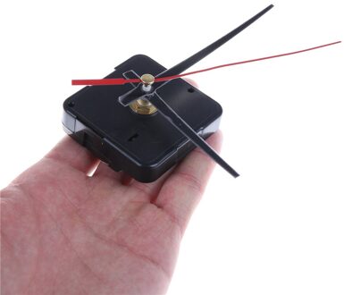 Diy 1 Set Stille Grote Muur Quartz Uurwerk Mechanisme Black & Rode Handen Reparatie Tool Onderdelen Kit Set Met haak