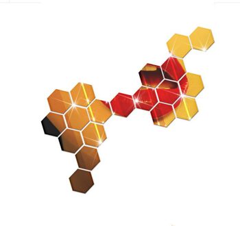 Diy 12Pcs 3D Spiegel Muursticker Hexagon Vinyl Verwijderbare Sticker Home Decor Art Pvc Behang Voor Woonkamer Papel de Parede