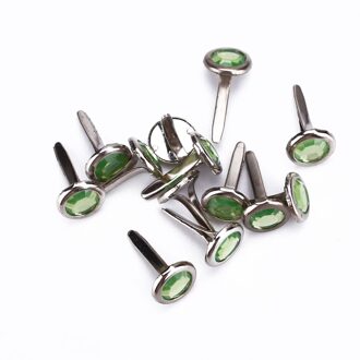 DIY 20 STUKS Metalen Mini Ronde Strass Brads Klinknagels Fastener Craft Decoratie groen