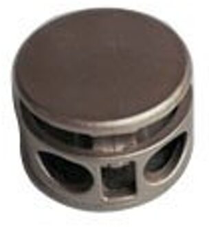 DIY 30 stks/partij ronde metalen legering stoppers toggle cord sloten Koord twee hole nikkel/Zwart/satijn voor 4mm bungee STP-4MM Satin nickle