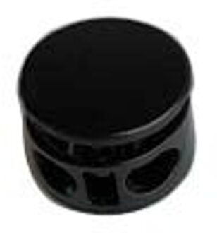 DIY 30 stks/partij ronde metalen legering stoppers toggle cord sloten Koord twee hole nikkel/Zwart/satijn voor 4mm bungee STP-4MM zwart enamel