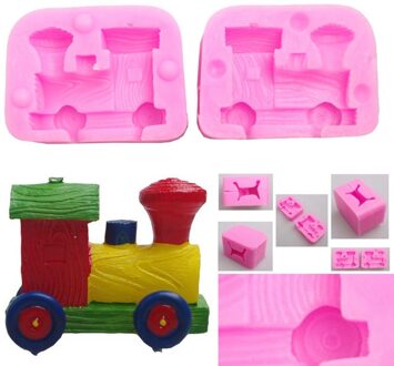 DIY 3D Bak Cakevorm Cake Fondant Chocolade Zepen Bakvorm Trein Silicon Mold Tool